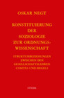 Buchcover Werkausgabe Bd. 1 / Konstituierung der Soziologie als Ordnungswissenschaft
