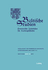 Buchcover Baltische Studien, Pommersche Jahrbücher für Landesgeschichte. Band 100 NF