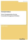Buchcover Neue Lösungsansätze für das Generalized-Assignment-Problem