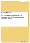 Buchcover Der Funktionswandel von First-Line Managern - eine Bestandsaufnahme der aktuellen Debatte