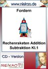 Buchcover Fordern - Rechenraketen Addition Subtraktion Kl.1