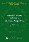 Buchcover Academic Writing in Europe: Empirical Perspectives