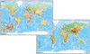 Buchcover Weltkarte mit Ausschnitt Zentraleuropa / Weltkarte physisch
