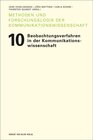 Buchcover Beobachtungsverfahren in der Kommunikationswissenschaft