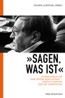 Buchcover "Sagen, was ist"