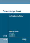 Buchcover Baurechtstage 2009