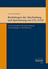 Buchcover Rechtsfragen der Abscheidung und Speicherung von CO2 (CCS)