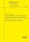 Buchcover Zum Verhältnis von Fachplanung, Raumordnung und Bauleitplanung