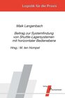 Buchcover Beitrag zur Systemfindung von Shuttle-Lagersystemen mit horizontaler Bedienebene