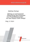 Buchcover Beitrag zur permanenten Überprüfung des Einflusses von Produktlebenszyklen auf das Supply Chain Design