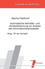 Buchcover Automatische Aktivitäts- und Kontexterkennung zur Analyse des Kommissionierprozesses