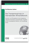 Buchcover Das Transparenzprinzip im internationalen Wirtschaftsrecht