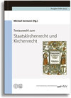 Buchcover Textauswahl zum Staatskirchenrecht und Kirchenrecht