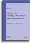 Buchcover Beiträge zum Stiftungs- und Erbrecht