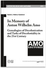 Buchcover In Memory of Anton Wilhelm Amo