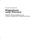 Buchcover Eigentum und Person