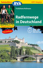 Buchcover Radreiseführer BVA Radfernwege in Deutschland mit großem Kartenposter