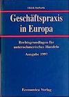 Buchcover Geschäftspraxis in Europa