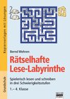 Buchcover Brigg: Deutsch - Grundschule - Schreiben / Rätselhafte Lese-Labyrinthe