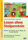 Buchcover Lesen ohne Stolperstein / Band 5 - Buchstaben Jj, Vv, Ququ, Xx, Yy, Ää, Öö, Üü