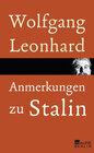 Buchcover Anmerkungen zu Stalin