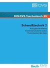 Buchcover DIN/DVS Taschenbuch 65  Schweißtechnik 2 Autogenverfahren, Thermisches Schneiden, Thermisches Spritzen