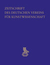 Buchcover Zeitschrift des Deutschen Vereins für Kunstwissenschaft