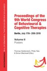 Buchcover Proceedings of the 9 th World Congress of Behavioural & Cognitive Therapies,Berlin, July 17th –20th 2019