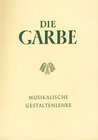 Buchcover Die Garbe - Musikalische Gestaltenlehre