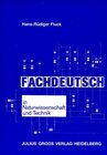 Buchcover Fachdeutsch in Naturwissenschaft und Technik