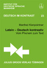 Buchcover Latein - Deutsch kontrastiv
