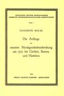 Buchcover Die Anfänge der neueren Musikgeschichtsschreibung um 1770 bei Gerbert, Burney und Hawkins.
