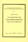Buchcover Zur Geschichte des Klavierquartetts bis in die Romantik