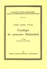 Buchcover Grundlagen der autonomen Musikästhetik