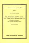 Buchcover Politisch engagierte Musik als kompositorisches Problem, dargestellt am Beispiel von Luigi Nono und Hans Werner Henze.