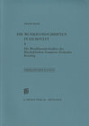 Buchcover KBM 11 Band 4 Die Musikhandschriften in Eichstätt: Die Musikhandschriften des Bischöflichen Seminars