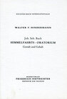 Buchcover Johann Sebastian Bach - Himmelfahrtsoratorium