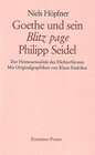 Buchcover Goethe und sein Blitz page Philipp Seidel