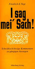 Buchcover I sag mei' Sach!