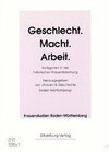 Buchcover Geschlecht - Macht - Arbeit