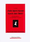 Buchcover Fahr dem Herren durch den Sinn