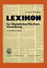 Buchcover Lexikon für Metalloberflächen-Veredlung