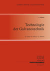 Buchcover Technologie der Galvanotechnik