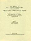 Buchcover MATRIKEL LMU Band IV Personenregister