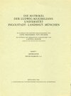 Buchcover Matrikel Ingolstadt