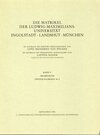 Buchcover MATRIKEL Ortsregister