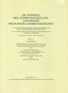 Buchcover Die Matrikel der Ludwig-Maximilians-Universität. Ingolstadt - Landshut - München