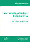 Buchcover Zur musikalischen Temperatur / Franz Schubert