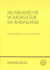 Buchcover Musikalische Volkskultur im Rheinland
