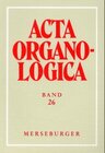 Buchcover Acta Organologica